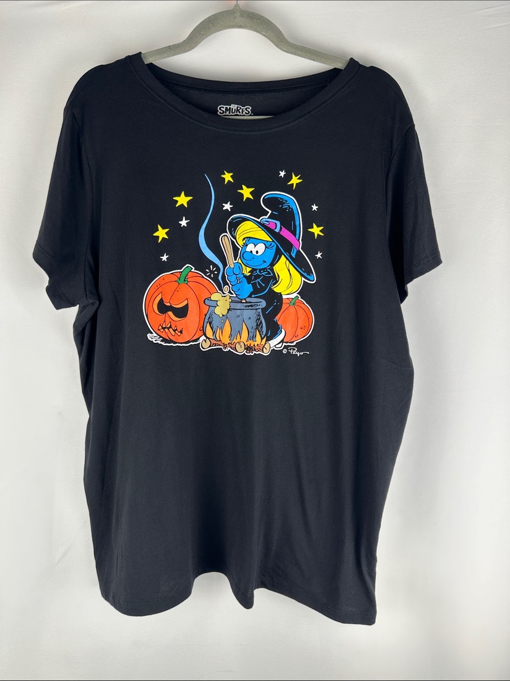 Torrid The Smurfs Smurfette Witch Halloween Pumpkin T-Shirt